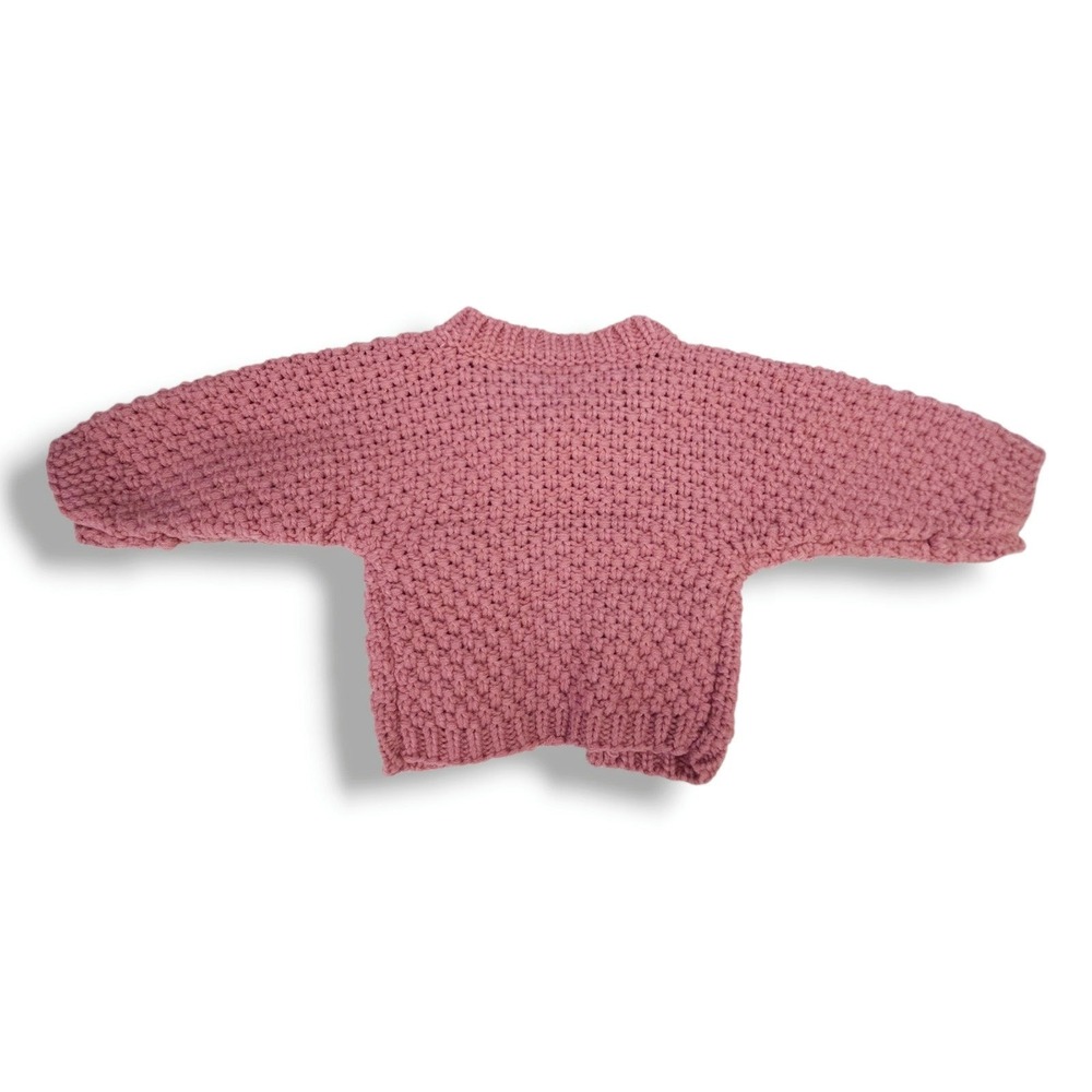 So Dorable Baby Girls Popcorn Knit Button Cardigan Sweater Dusty Pink 0-6M - Picture 2 of 5